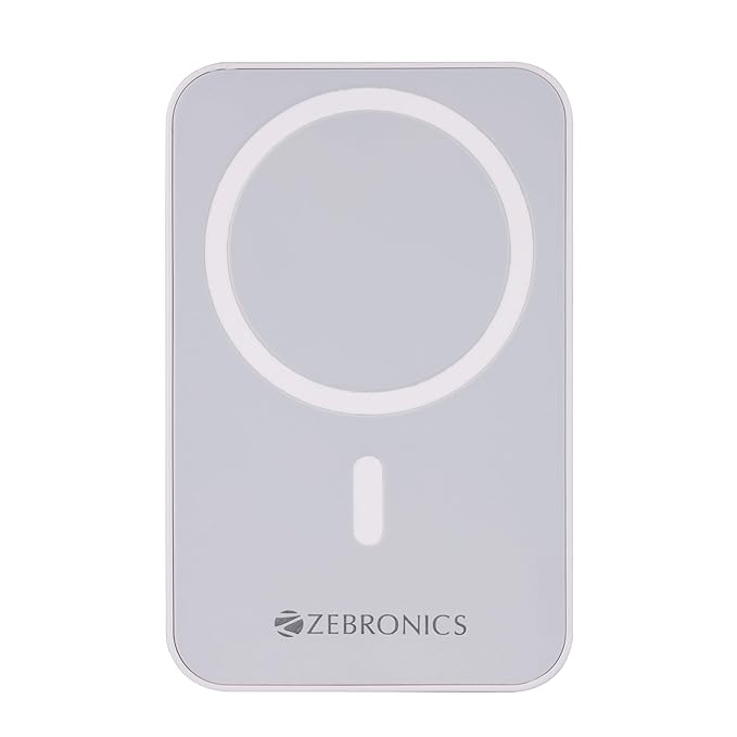 ZEBRONICS MW63 Wireless Power Bank, 10000 mAh, Super Fast Charging
