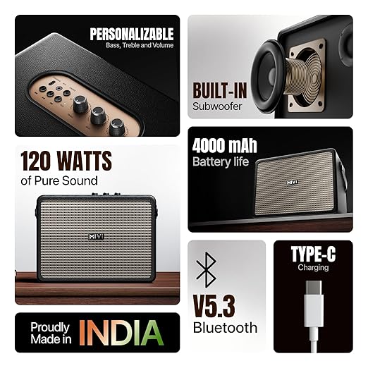 Mivi SuperBox Classic 120W Portable Bluetooth Speaker