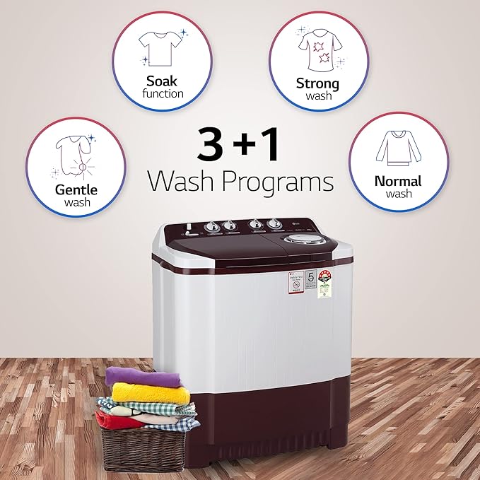 LG 8.5 kg 5 Star Semi-Automatic Top Load Washing Machine